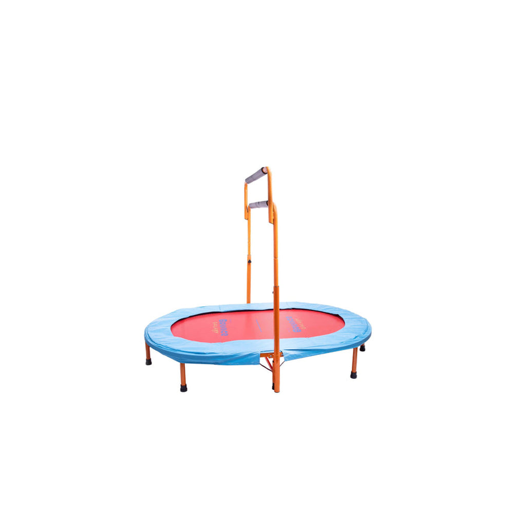 Machrus Bounce Galaxy Mini Oval Rebounder Trampoline with Double Adjustable Handrail and Dual Jumping Surface for Kids and Adults